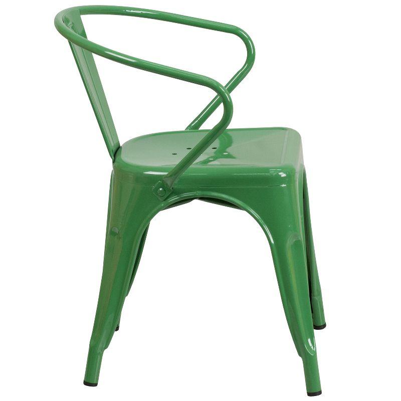 Flash Furniture Hucheson Metal Indoor-Outdoor Chair with Arms