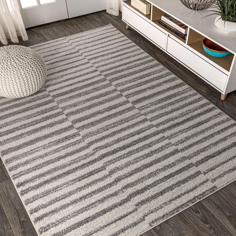 Lyla Offset Stripe Area Rug  - JONATHAN Y