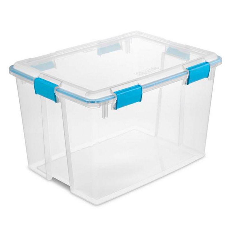 ClearView 80-Quart Stackable Storage Bin with Gasket Seal Lid