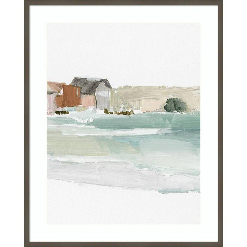 33" x 41" Seaside Tranquility II by Susan Pepe Wood Framed Wall Art Print - Amanti Art: Large Lithograph, Modern Decor