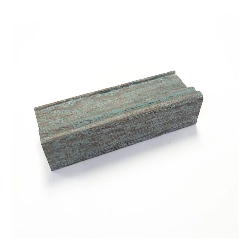 31"x23" Upcycled Wood Frame Gray Cork Board Teal - Amanti Art