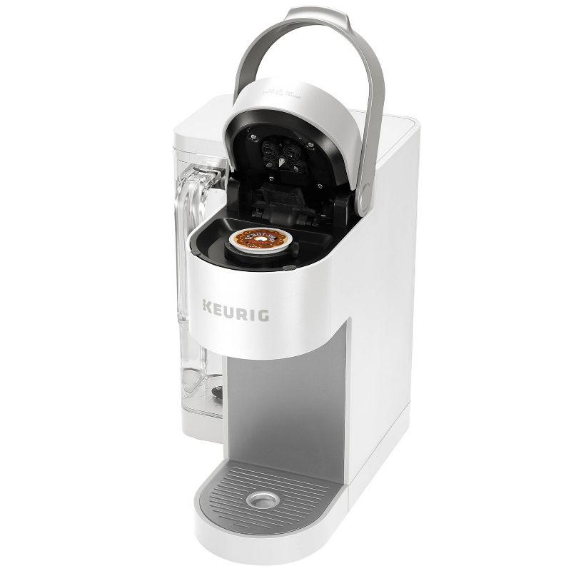 Elevated White Single-Serve Pod Coffee Maker with MultiStream Technology