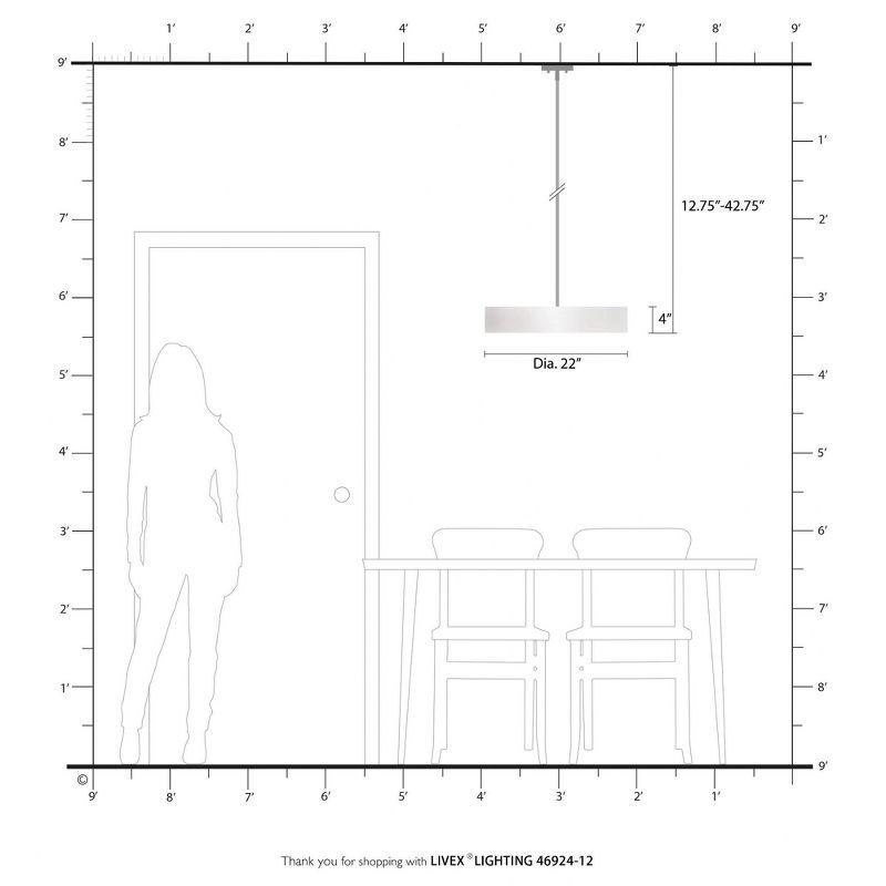 Everly Quinn Venlo 4 - Light Satin Brass Shaded Pendant