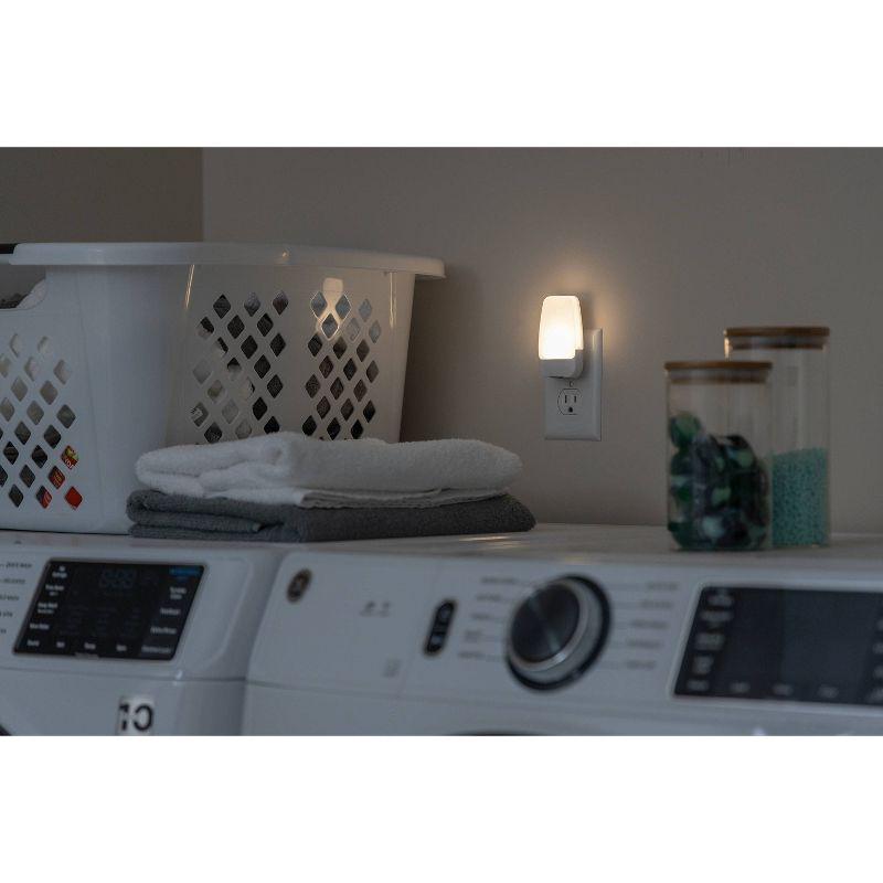 Energizer 2pk LED Contemporary Night Lights: Plug-In Wall Nightlight, Electric, White, All Ages, No Assembly Required