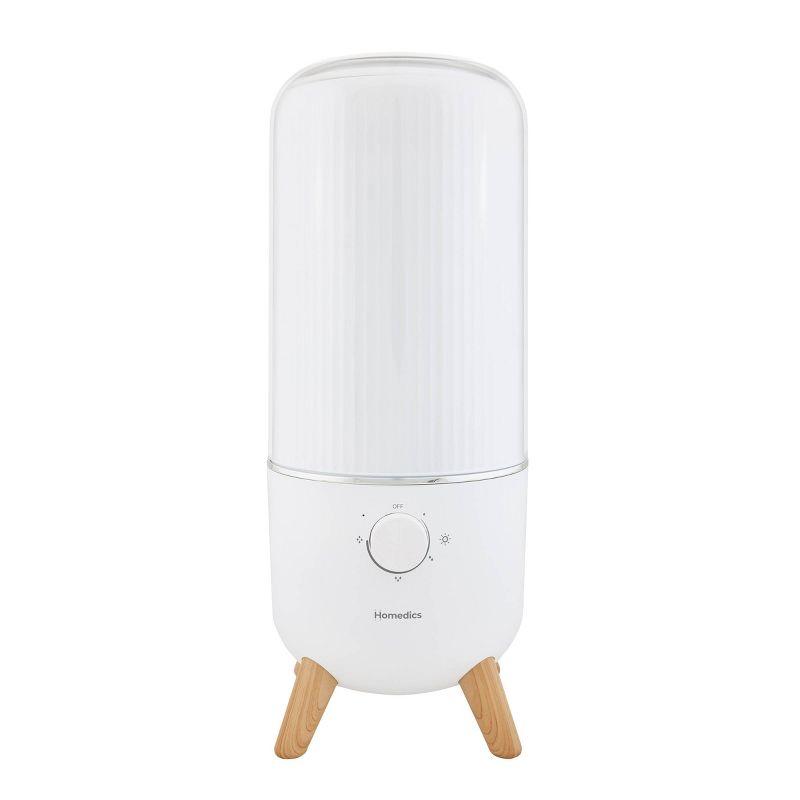 HoMedics White Ultrasonic Cool Mist Humidifier with Wood Legs