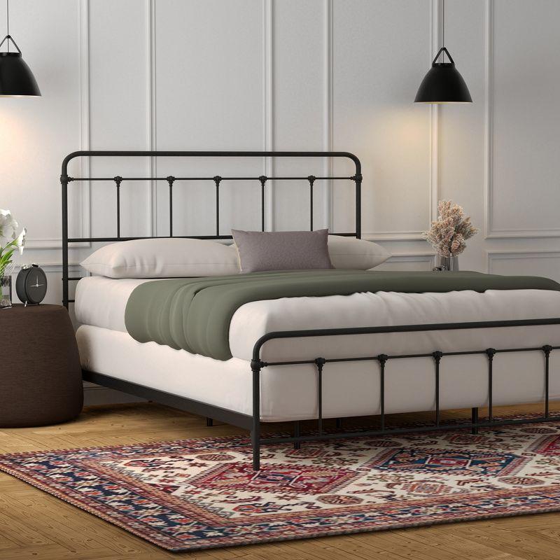 eLuxury Modern Industrial Metal Cordova Bed Frame