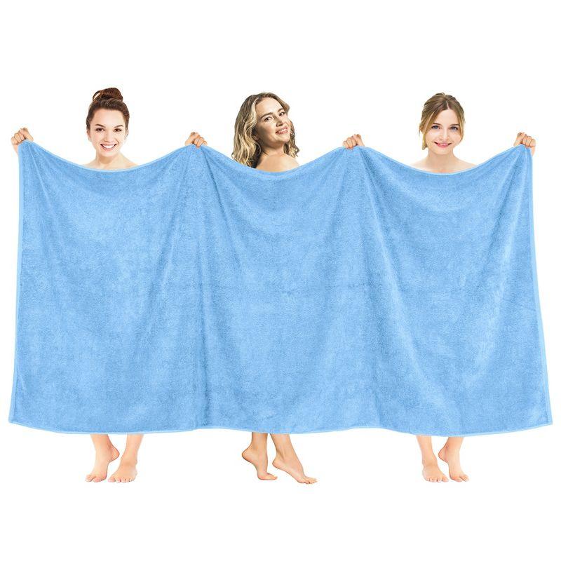 American Soft Linen 100% Cotton Turkish Oversized Bath Towel Sheet, 40x80 inches Extra Large Bath Towel Sheet