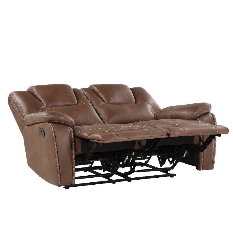 Katrine Manual Reclining Loveseat Brown - Steve Silver Co.