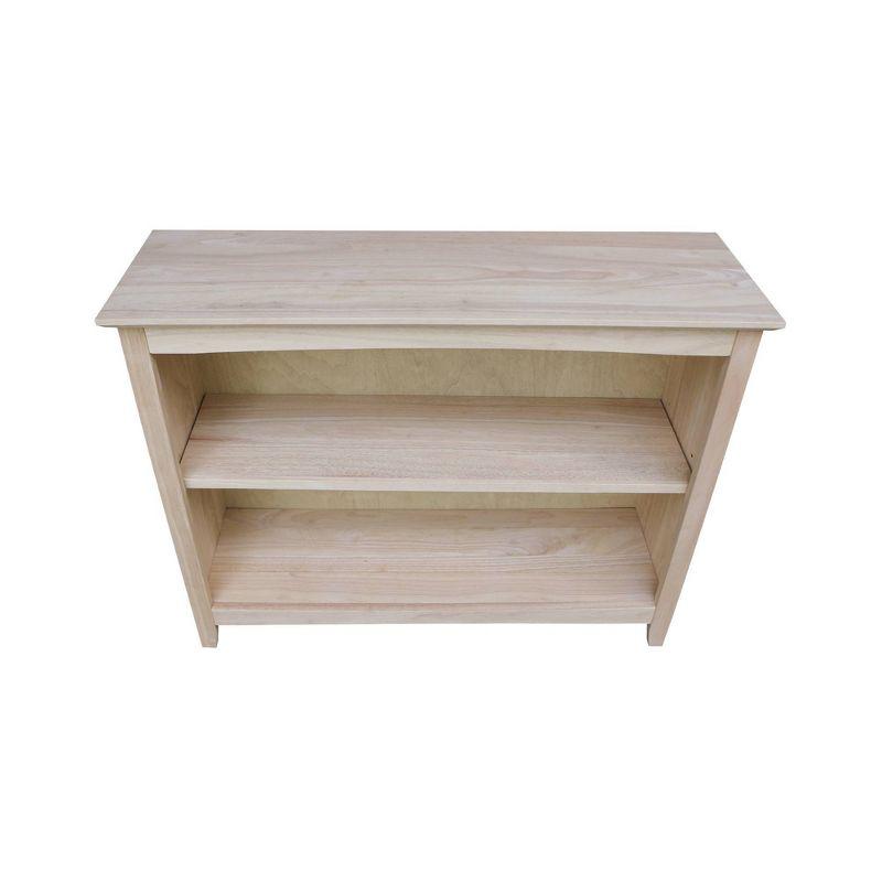 30"x38" Shaker Bookcase Unfinished - International Concepts