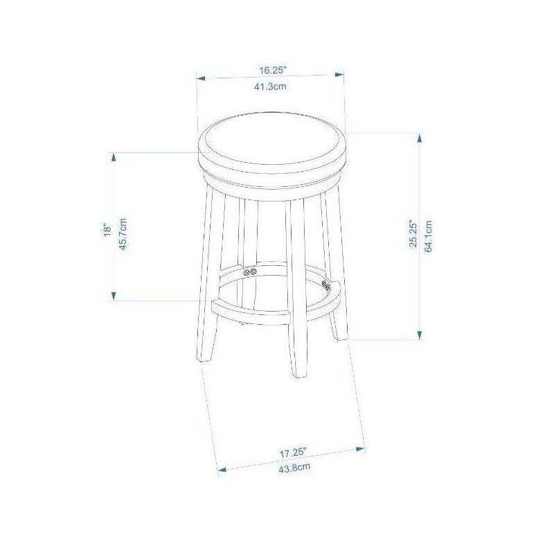 Maya Swivel Backless Counter Height Barstool - Linon