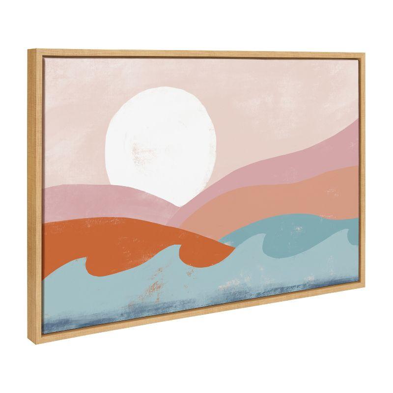 Kate and Laurel Sylvie Endless Summer Horizontal Framed Canvas by Kate Aurelia Holloway, 23x33, Natural