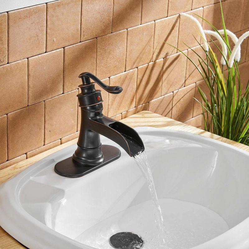 BWE Single Hole Single-Handle Low-Arc Bathroom Faucet