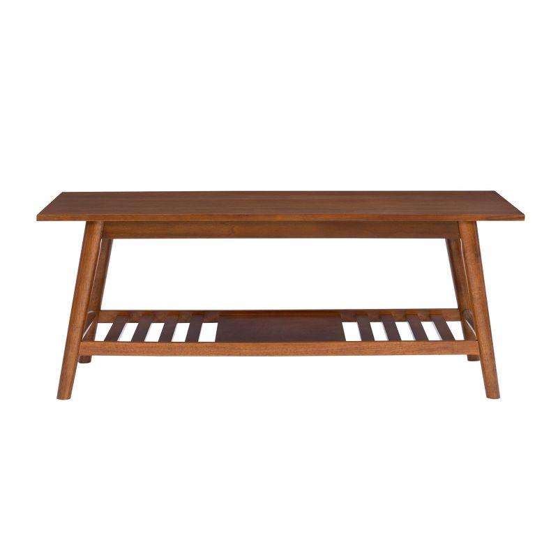 Charlotte Mid-Century Modern Brown Wood Coffee Table