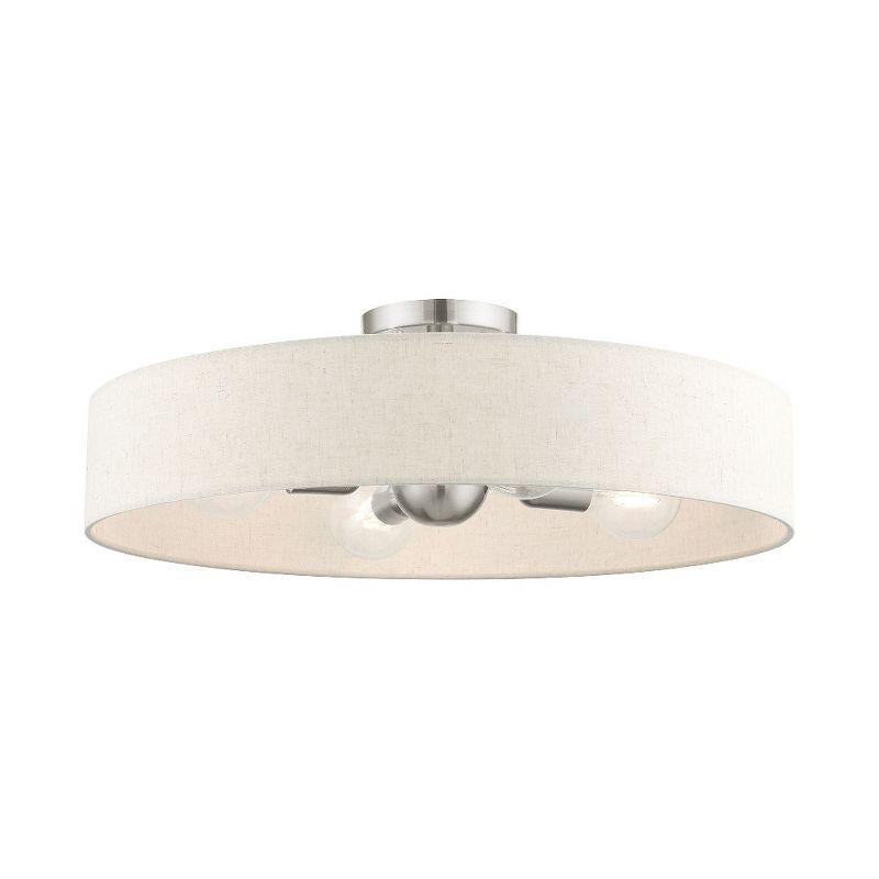 Livex Lighting Venlo 4 - Light Semi-Flush Mount in  Brushed Nickel