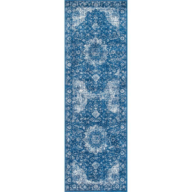 Nuloom Verona Vintage Persian Indoor Area Rug, Runner 2' 6" x 6', Dark Blue