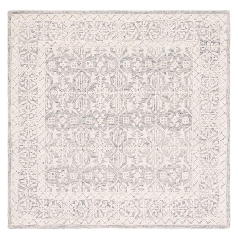 Metro MET903 Hand Tufted Indoor Area Rug - Grey/Ivory - 6'x6' - Safavieh