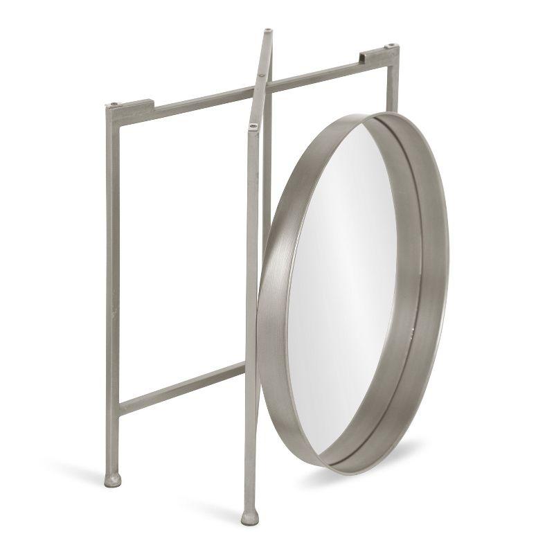 Kate and Laurel Celia Round Metal Side Table, 18.25x18.25x22, Silver