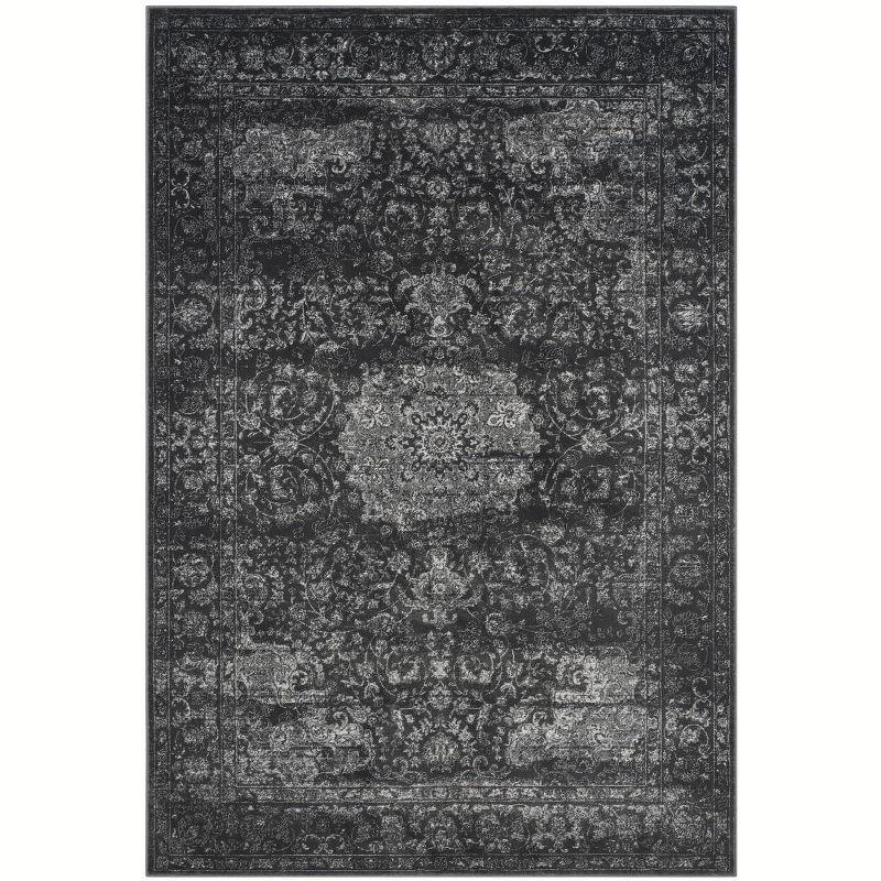 Carnegie 6'7" x 9'2" Dark Gray Synthetic Area Rug