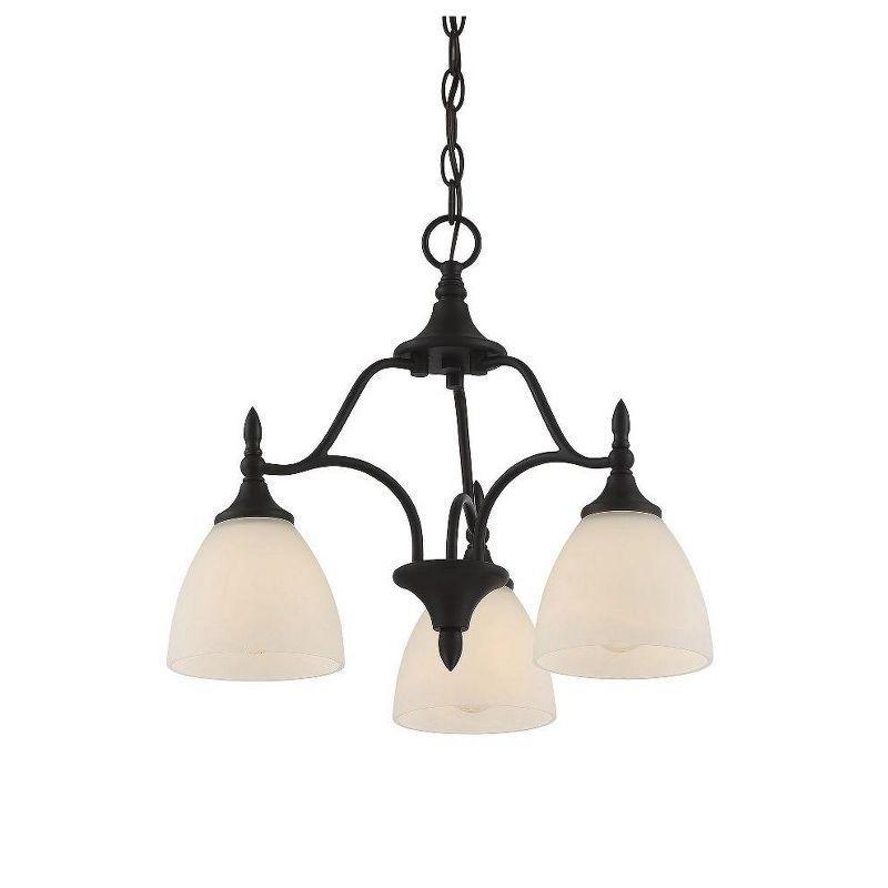 Savoy House Herndon 3 - Light Chandelier in  Satin Nickel