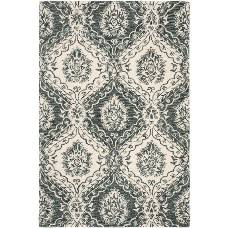 Blossom BLM601 Hand Tufted Area Rug - Blue/Ivory - 4'x6' - Safavieh.