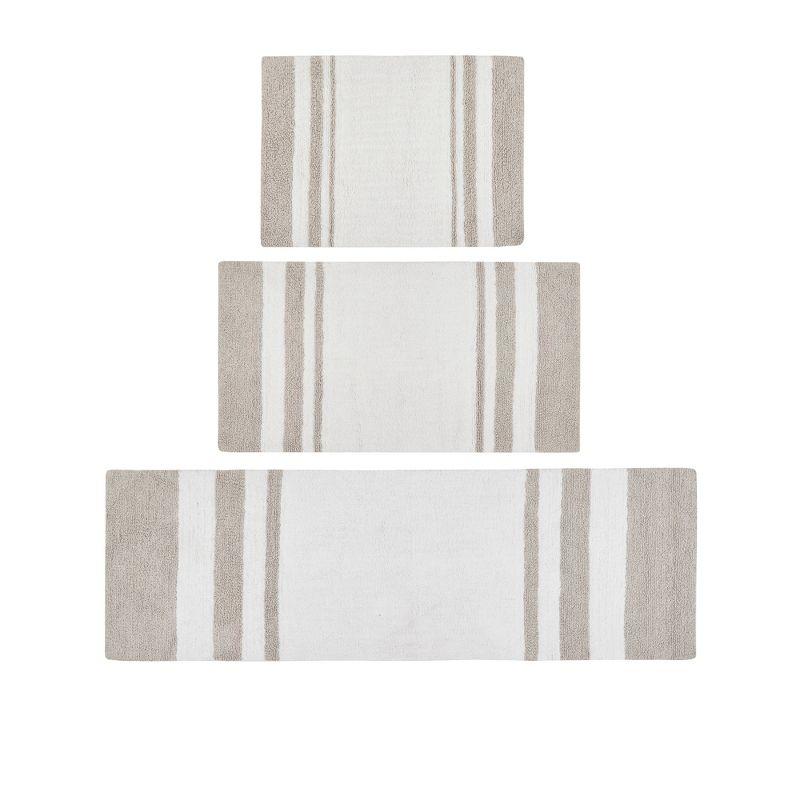 Taupe 24x72" Cotton Reversible Bath Rug