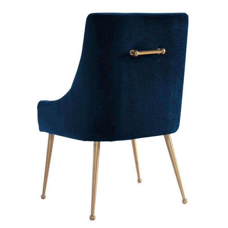 Beatrix 19'' H Velvet Upholstered Metal Parsons Chair
