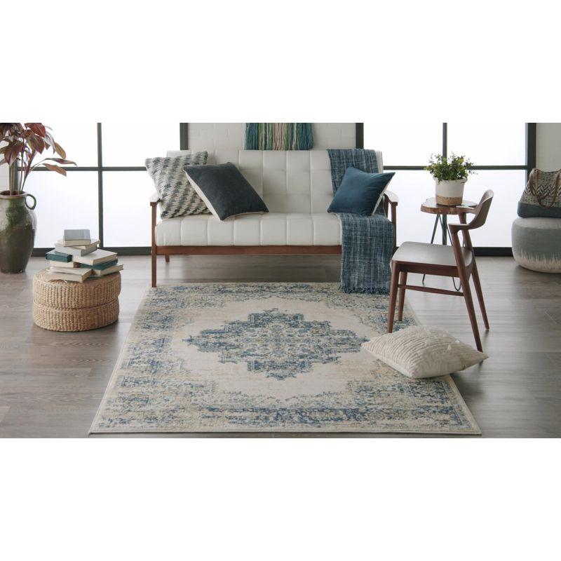 Charlton Home® Golter Grafix 5'3" X 7'3" Navy Blue Vintage Indoor Rug