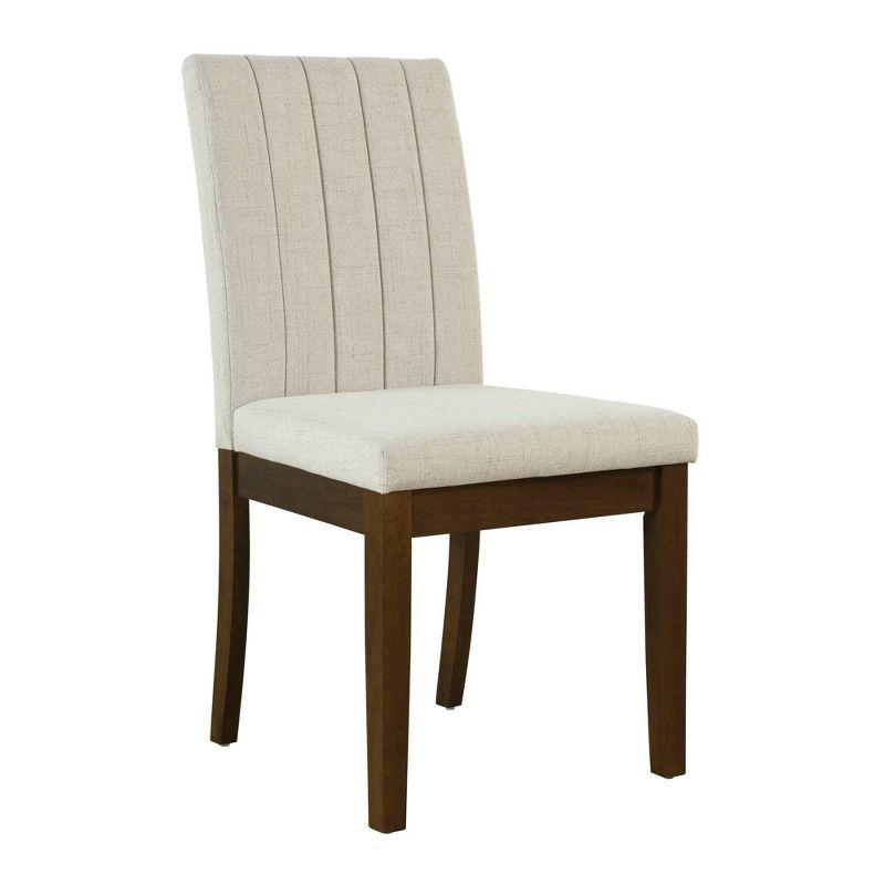 510 Design Set of 2 Everly Upholstered Channel Back Dining Chairs