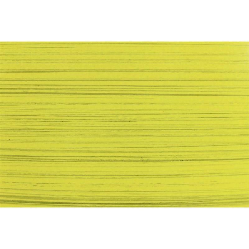 Garden Elements Indoor/Outdoor Glazed Brushed Happy Plastic Planter, Large, Bright Yellow, 15"