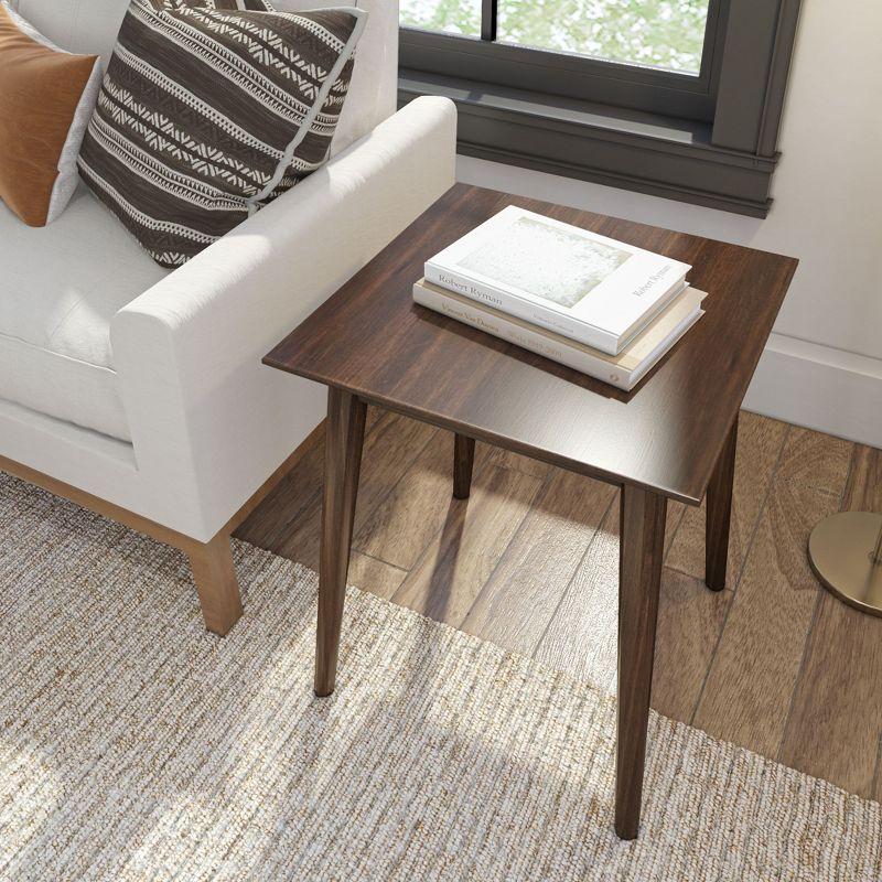 Plank+Beam Mid Century Modern Square Side Table, Couch Side Table, Small End Table For Office Space, Wooden Accent Table