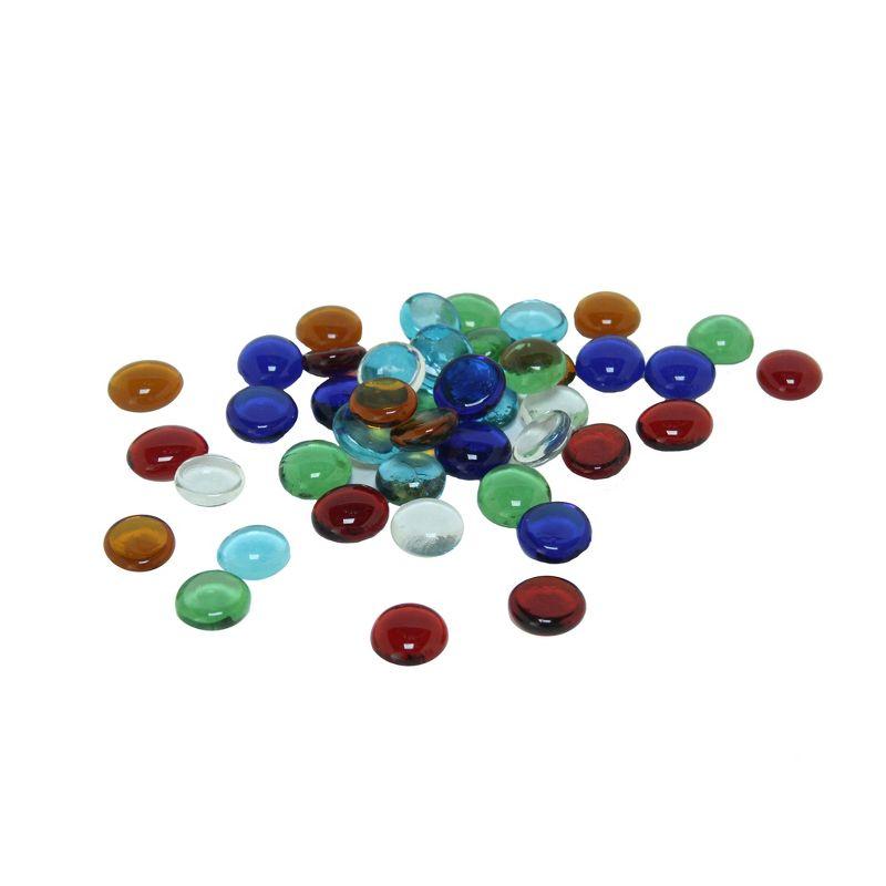 Black Stained Folding Mancala with Multicolor Glass Stones