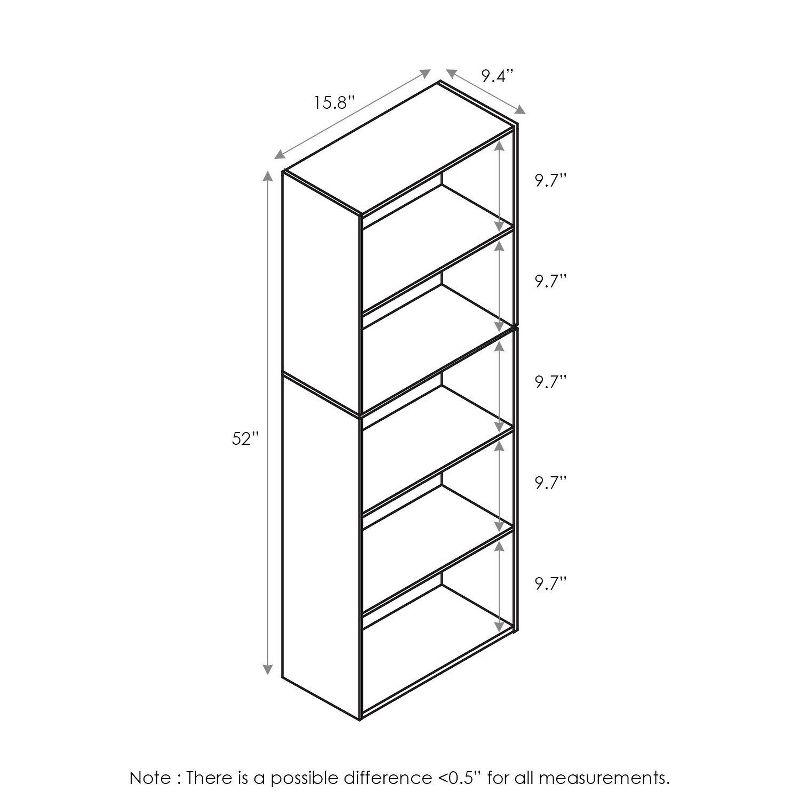 Furinno 5 Cube Reversible Storage Bookcase Open Shelf Organzier Horizontal Vertical,Green