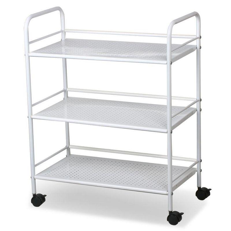 Yaheetech 3-Shelf Large Salon Beauty Trolley Cart Spa Storage Dentist Wax Treatments, White