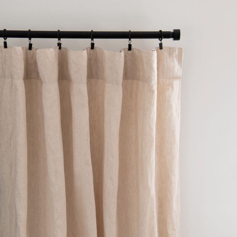 BOKSER HOME 100% French Linen Curtain Set