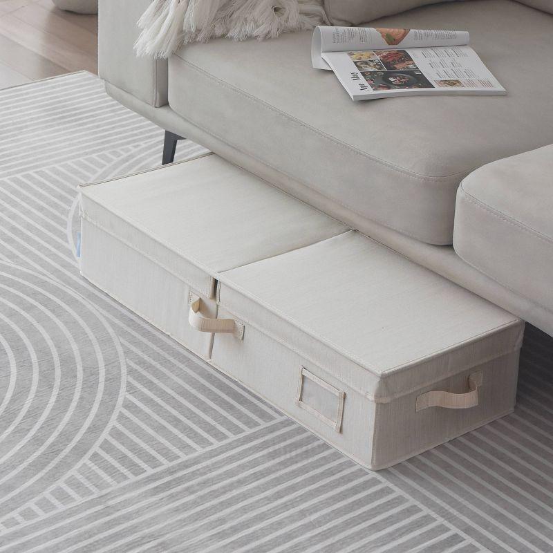 we think storage. 30" x 12" x 6.5" Foldable Under Bed Organizer with Double Folding Lid