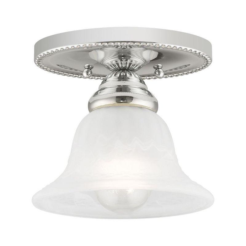 Livex Lighting Edgemont 1 - Light Flush Mount in  Polished Chrome