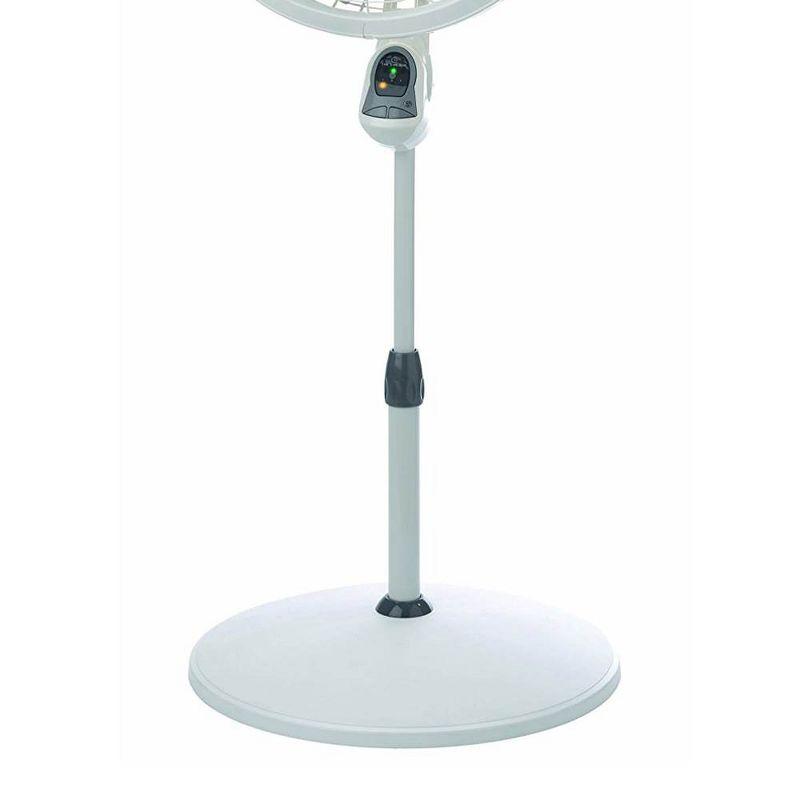 Lasko 1850 Elegance and Performance 18-Inch 3 Speed Adjustable 90 Degree Oscillating Tilt-Head Standing Home Pedestal Fan with Remote Control, White