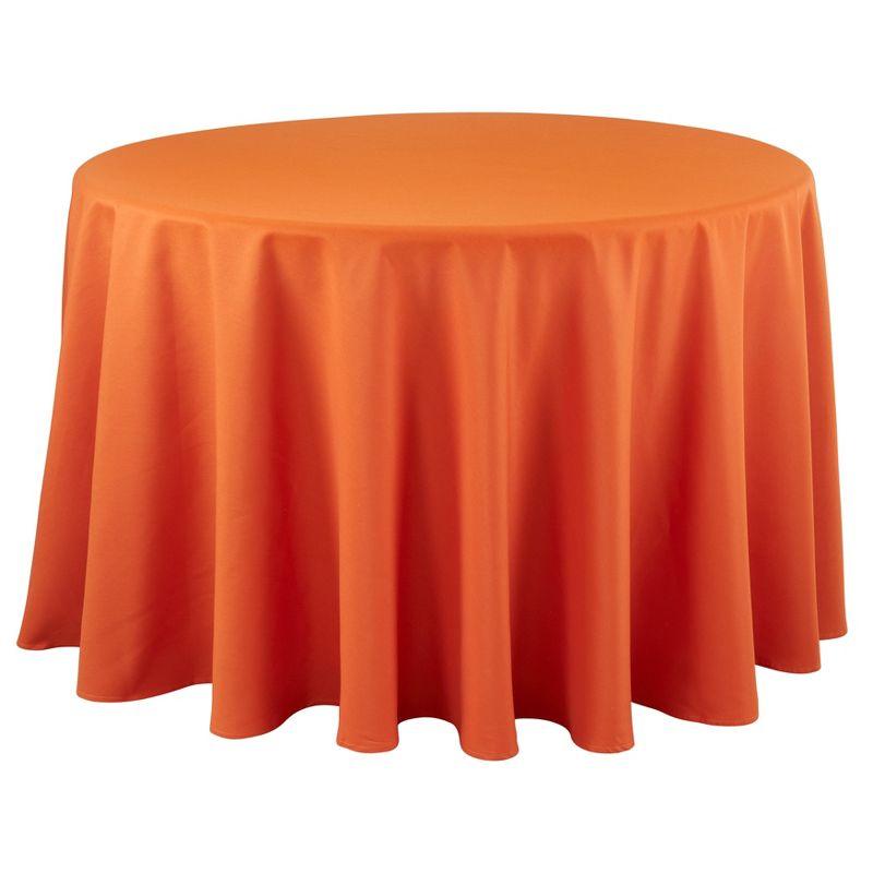 Pumpkin Orange Rectangular Fabric Tablecloth