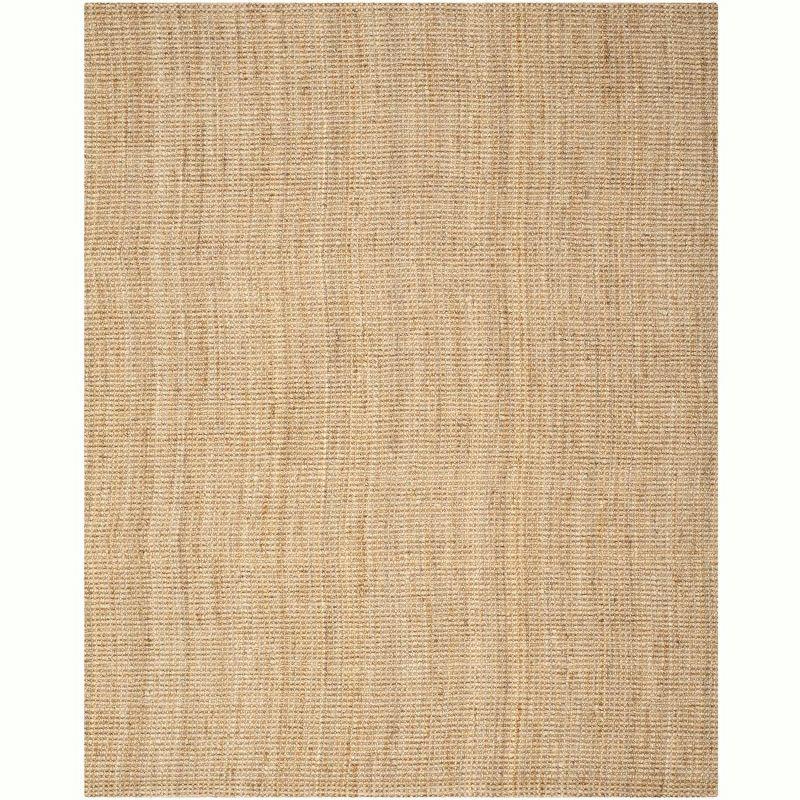 Hand-Knotted Delmar Jute Round Area Rug, Natural, 9' x 12'