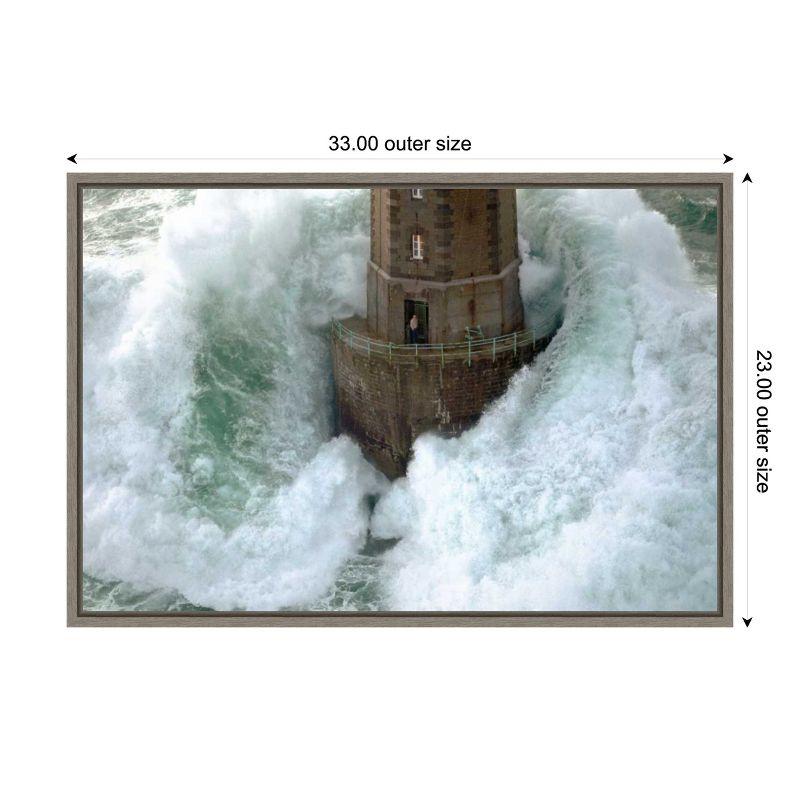 Amanti Art Phares dans la Tempete La Jument by Jean Guichard Framed Canvas Wall Art