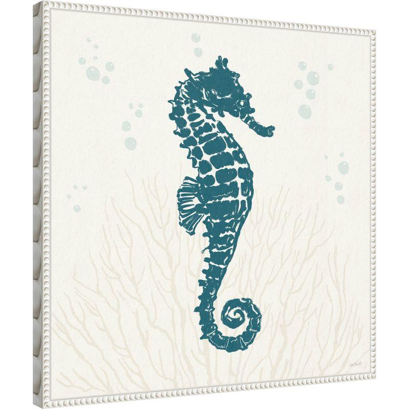 Amanti Art Seaside Style II Blue by Anne Tavoletti Canvas Wall Art Print Framed 22 x 22-in.