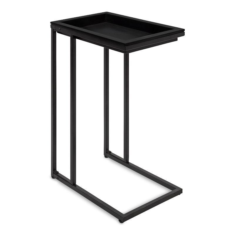 Lockridge 31'' Black Wood and Metal Modern C-Table