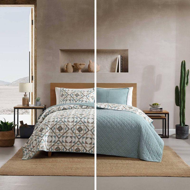 Wrangler Wrangler Annie Blue Cotton Reversible Quilt Set