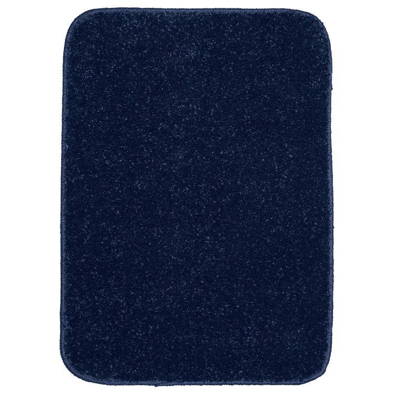 17"x24" Gramercy Washable Bath Rug Navy - Garland Rug: Non-Slip, Tufted, Quick-Dry Bath Mat