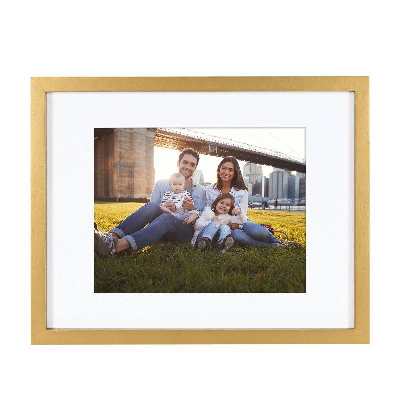 6pc Gallery Frame Box Set Gold/Black/White - Kate & Laurel All Things Decor: MDF Material, Sawtooth Hanger, Beveled Mat