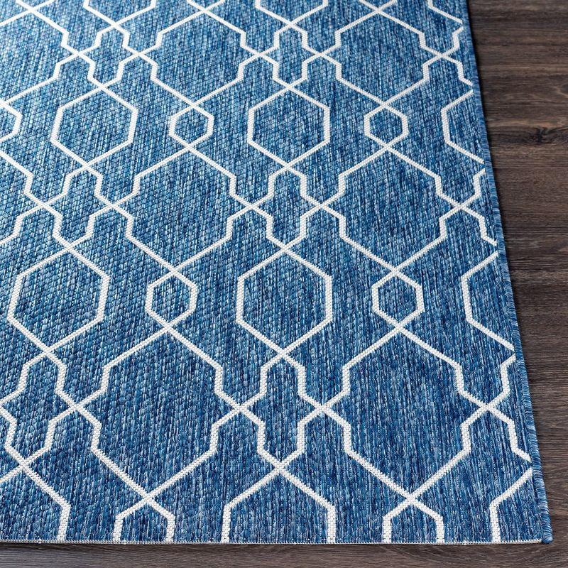 Livabliss Eagean 5'3"x7'7" Rectangle Woven Indoor and Outdoor Area Rugs Denim