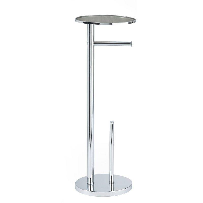 Better Living Chrome Freestanding Toilet Paper Holder with Tray