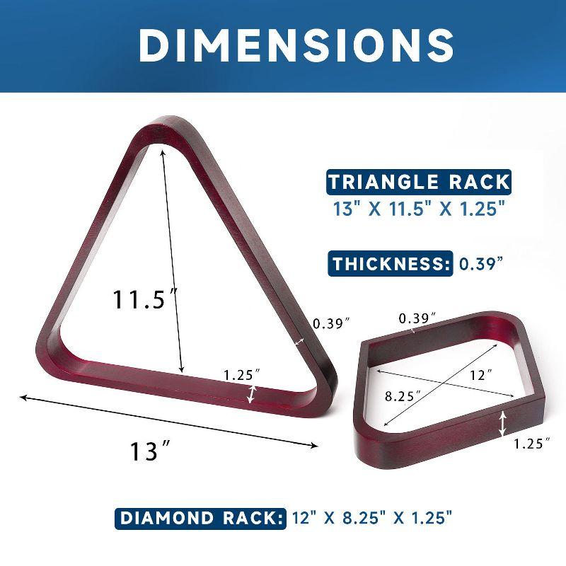 Pool Balls and Rack Set (Pro Standard Balls & Mahogany Racks)
