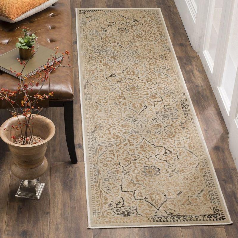 Vintage VTG175 Power Loomed Indoor Runner Rug - Creme - 2'2"x8' - Safavieh.