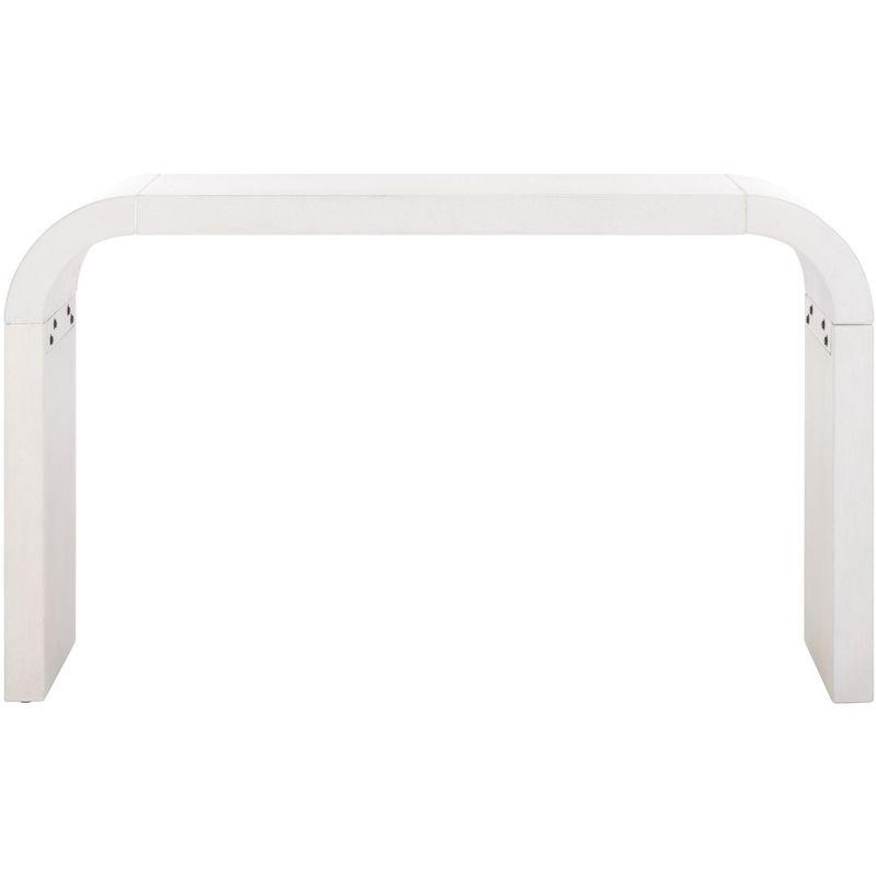 Liasonya Curved Console Table - CNS6604B - White - Safavieh